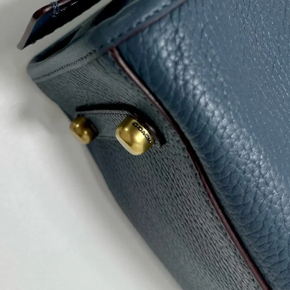 COACH 1941 Dark Denim Rogue 31 In Relaxed Smooth Pebbled Leather - Picture 10 of 13